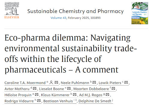 Article: Eco-pharma dilemma: Navigating environmental sustainability trade-offs within the lifecycle of pharmaceuticals – A comment